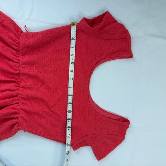 Lily Rose Orange Scoop Neck Sundress Casual Mini - Picture 4 of 6